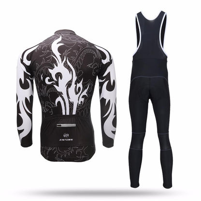 Langarm-Radsport-Set, atmungsaktives Trikot