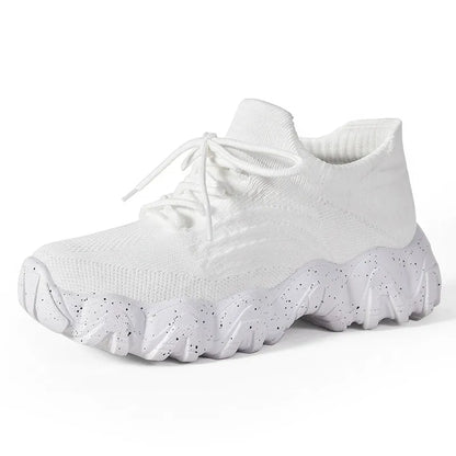 Damen Schnürschuh Mesh Atmungsaktiv Sportlich