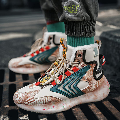 Trendige leuchtende Laufschuhe für Herren