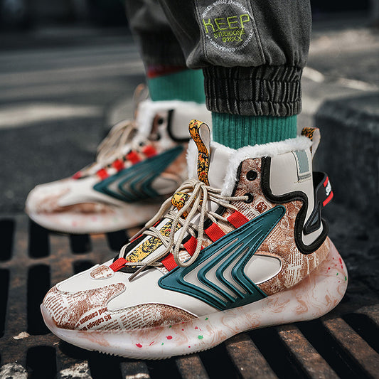 Trendige leuchtende Laufschuhe für Herren