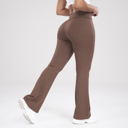 Lässige Bell-Bottom-Yogahose mit Taillenbund für draußen, schlankmachend und stilvoll