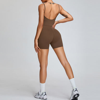 Europäischen und Amerikanischen neue frühjahr/sommer nude yoga leibchen overall frauen high-intensität dance fitness overall