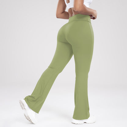 Lässige Bell-Bottom-Yogahose mit Taillenbund für draußen, schlankmachend und stilvoll