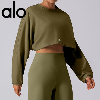 Atmungsaktiver Fitness-Hoodie für Damen mit Rundhalsausschnitt, stylisch und leicht