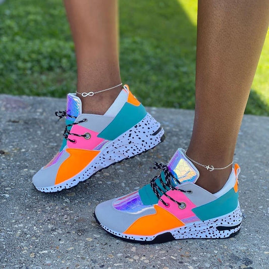 Plateau-Sneakers in verschiedenen Farben für Damen in Übergröße