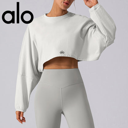 Atmungsaktiver Fitness-Hoodie für Damen mit Rundhalsausschnitt, stylisch und leicht