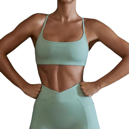 Lulu Nude Yoga-BH für Damen – Stoßfestes und stützendes Fitness-Top