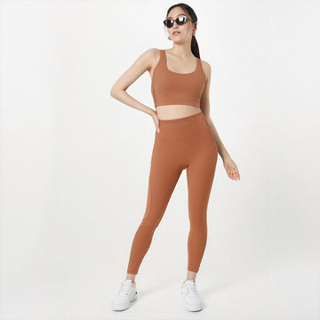 Damen Sport- und Fitness-Set Yoga und Laufen Zweiteiliges Set BH Unterwäsche Schnelltrocknende Base Pants