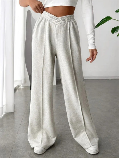 Lockere Freizeithose mit weitem Bein für Damen