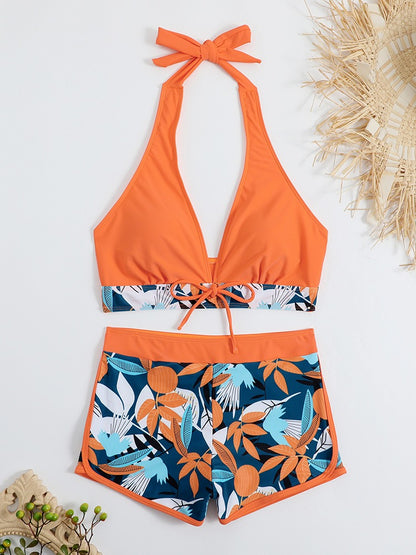 Sport-Bikinianzug mit hoher Taille für Damen