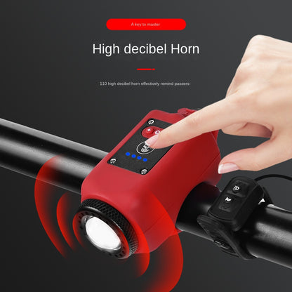 Fahrradlichter, Mountainbikes, Hupenlichter mit hoher Dezibelzahl, Radfahren im Freien, wasserdichte Fahrradlichter mit USB-Ladefunktion