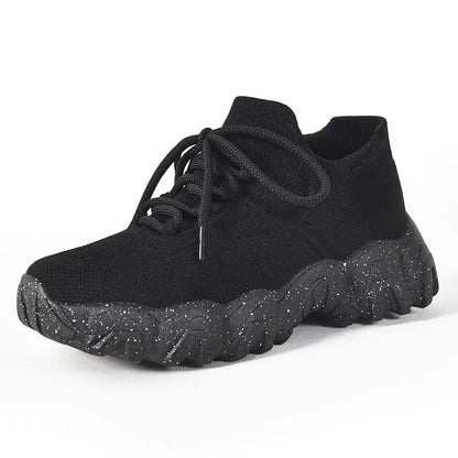 Damen Schnürschuh Mesh Atmungsaktiv Sportlich