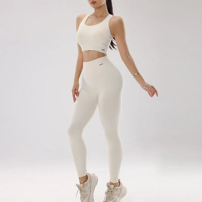 Peach Lift Yoga-Set – Schnelltrocknender Sport-BH &amp; Schlankheits-Leggings für Fitness
