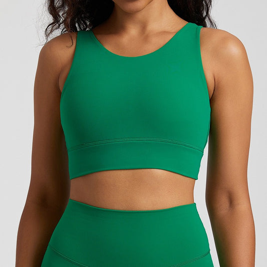 Nude Cross-Back Sports Br. Atmungsaktives Yoga- und Fitness-Top für Damen