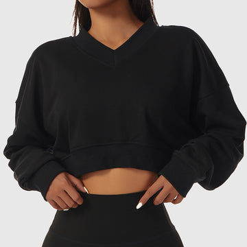 Lockerer Langarm-Sportpullover für Damen 