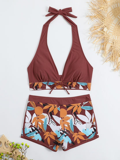 Sport-Bikinianzug mit hoher Taille für Damen