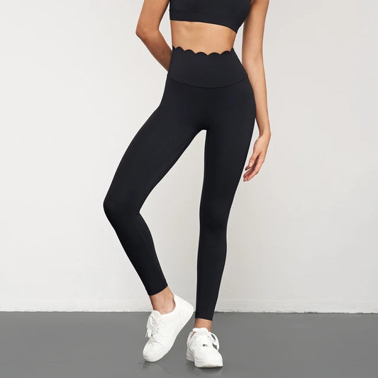 Yogahose Damen Nahtlose Lotus Arc Workout Laufleggings