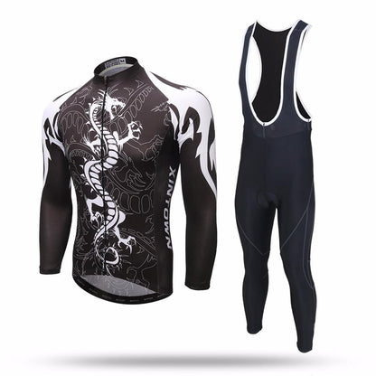 Langarm-Radsport-Set, atmungsaktives Trikot