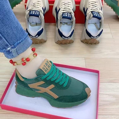Frühling neue einzelne ide dicke casual papa schuhe turnschuhe für frauen