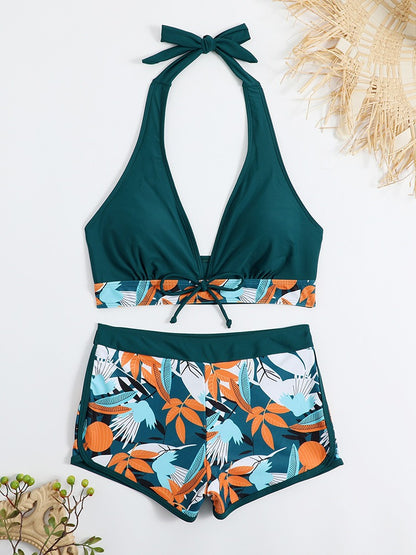 Sport-Bikinianzug mit hoher Taille für Damen