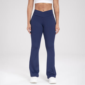 Lässige Bell-Bottom-Yogahose mit Taillenbund für draußen, schlankmachend und stilvoll