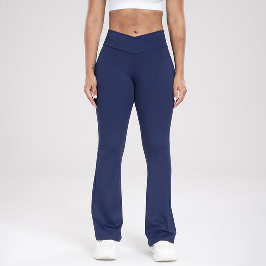 Lässige Bell-Bottom-Yogahose mit Taillenbund für draußen, schlankmachend und stilvoll