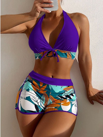 Sport-Bikinianzug mit hoher Taille für Damen