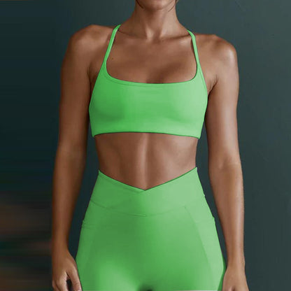 Lulu Nude Yoga-BH für Damen – Stoßfestes und stützendes Fitness-Top