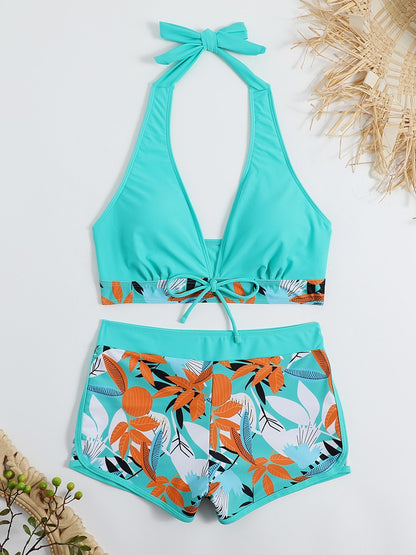 Sport-Bikinianzug mit hoher Taille für Damen