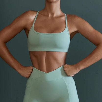 Lulu Nude Yoga-BH für Damen – Stoßfestes und stützendes Fitness-Top