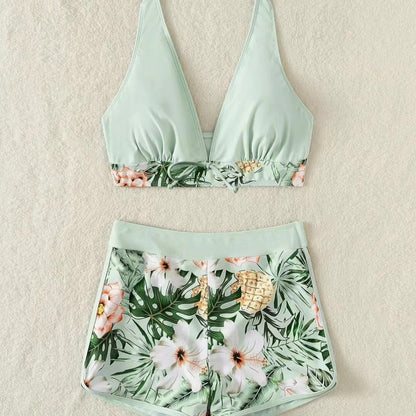 Sport-Bikinianzug mit hoher Taille für Damen