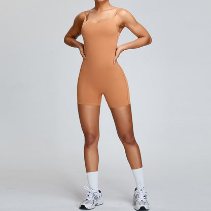 Europäischen und Amerikanischen neue frühjahr/sommer nude yoga leibchen overall frauen high-intensität dance fitness overall