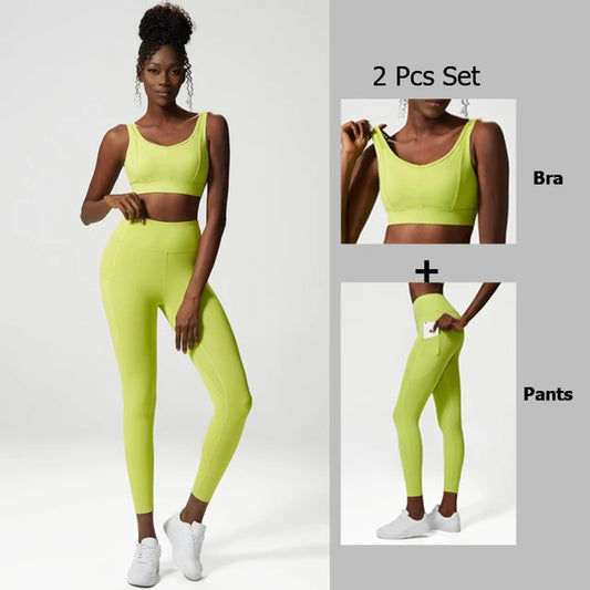 Yoga-Anzug-Set Damen dreiteiliges Set übergroßes Sport- und Fitnessanzug-Set