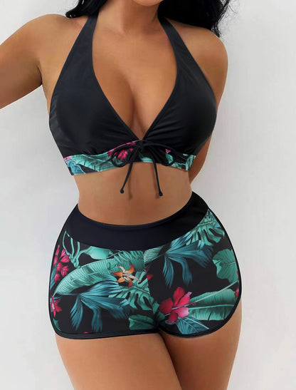 Sport-Bikinianzug mit hoher Taille für Damen