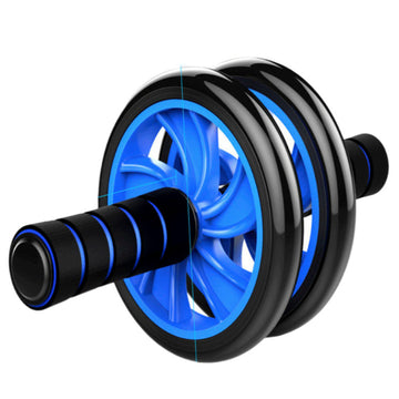Bauchtrainer-Roller – Doppelrad mit Schaumstoffgriffen und Kniepolster