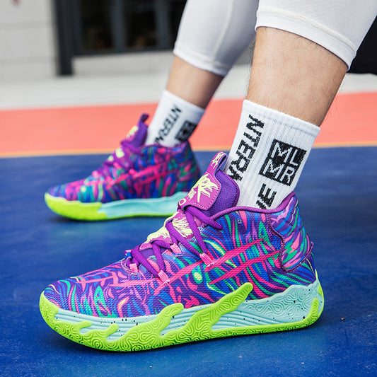 lila MB.03 Herren- und Damen-Basketballschuhe für drinnen und draußen, stoßdämpfend und rutschfest