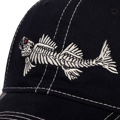 Heiß verkaufte Baseballkappe mit Fischgrätenstickerei