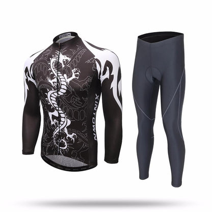 Langarm-Radsport-Set, atmungsaktives Trikot