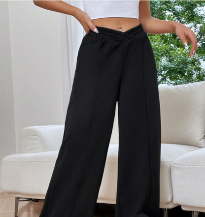 Lockere Freizeithose mit weitem Bein für Damen