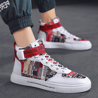 Trendige Herrenschuhe, neue High-Top-Schuhe für Teenager