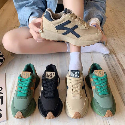 Frühling neue einzelne ide dicke casual papa schuhe turnschuhe für frauen